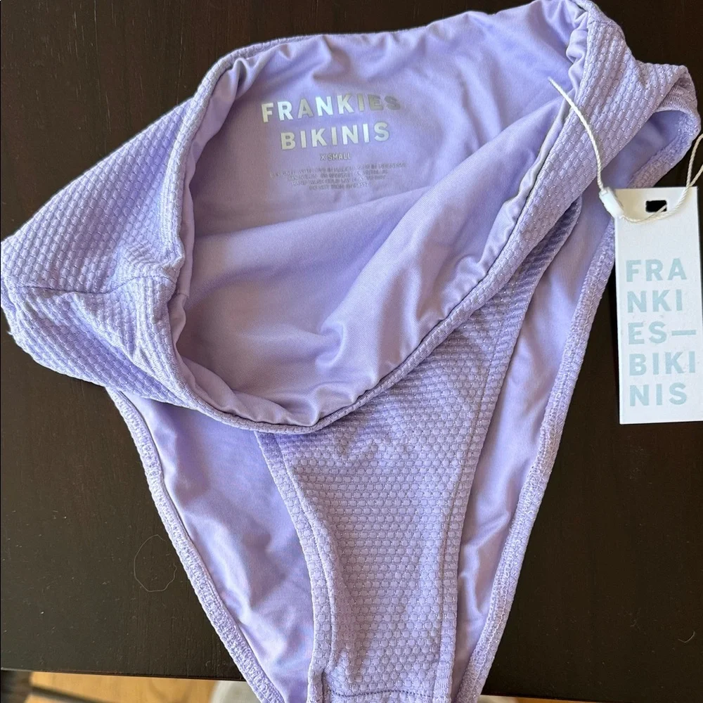 Frankie's Bikinis Lavender Textured Bikini Set